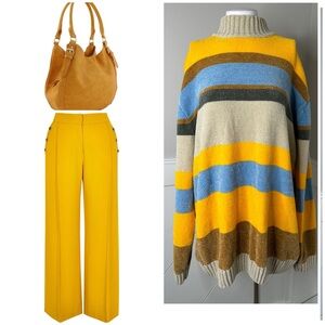 PJ MARK  YELLOW STRIPE CHENILLE SWEATER/PRELOVED/ SIZE XL